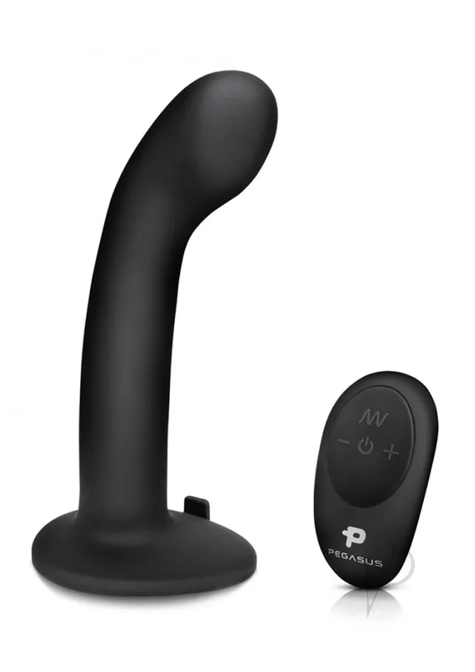 Pegasus Female Sex Toys Pegasus PSpotGSpot Peg Rechargeable Dildo with Remote Control 6in Black Pegasus Female Sex Toys Pegasus PSpotGSpot Peg Rechargeable Dildo with Remote Control 6in Black
