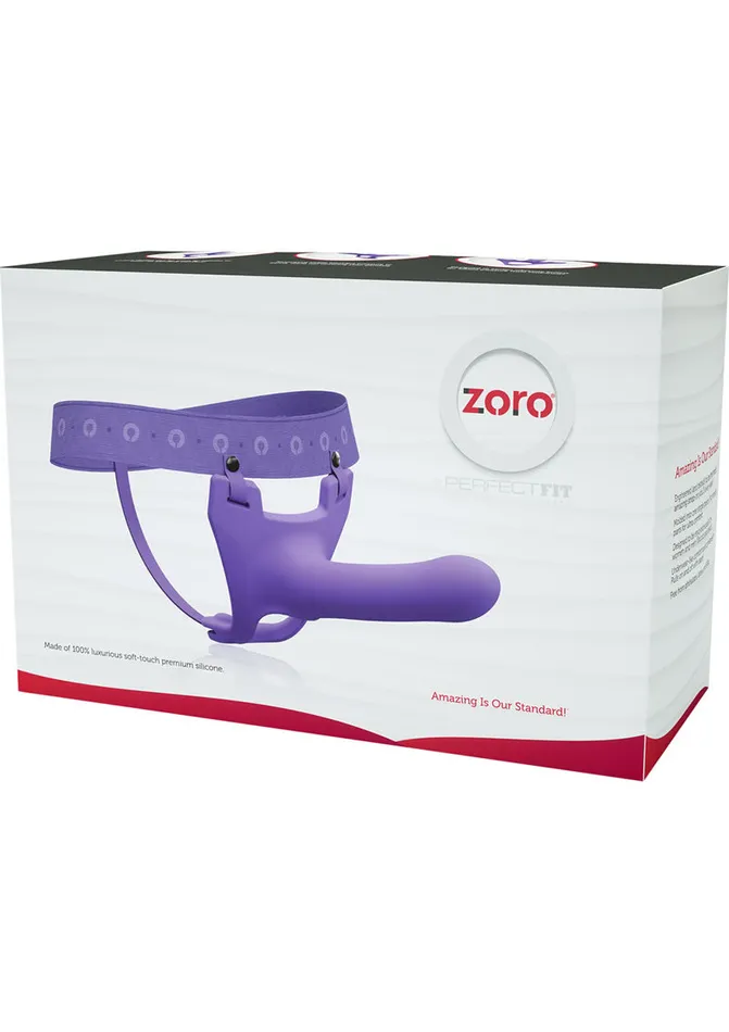 Perfect Fit Zoro 55in Silicone StrapOn Purple Perfect Fit Female Sex Toys