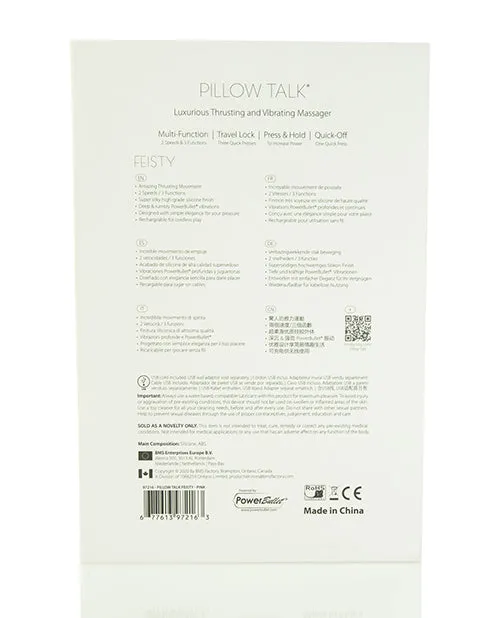 Pillowtalk Vibrators Pillow Talk Feisty Silicone Thrusting and Vibrating Massager Teal