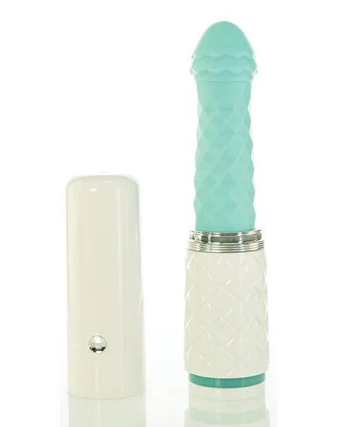 Pillowtalk Vibrators Pillow Talk Feisty Silicone Thrusting and Vibrating Massager Teal