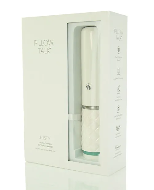 Pillowtalk Vibrators Pillow Talk Feisty Silicone Thrusting and Vibrating Massager Teal