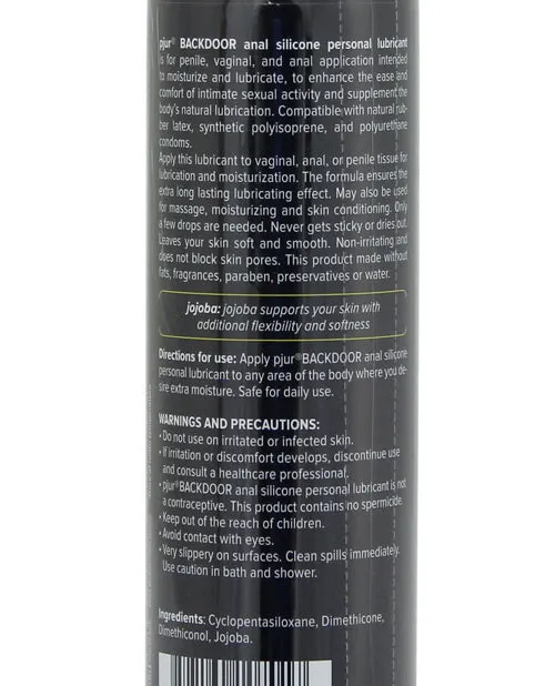 Pjur Back Door Relaxing Anal Glide Silicone Lubricant 85oz Pjur Anal