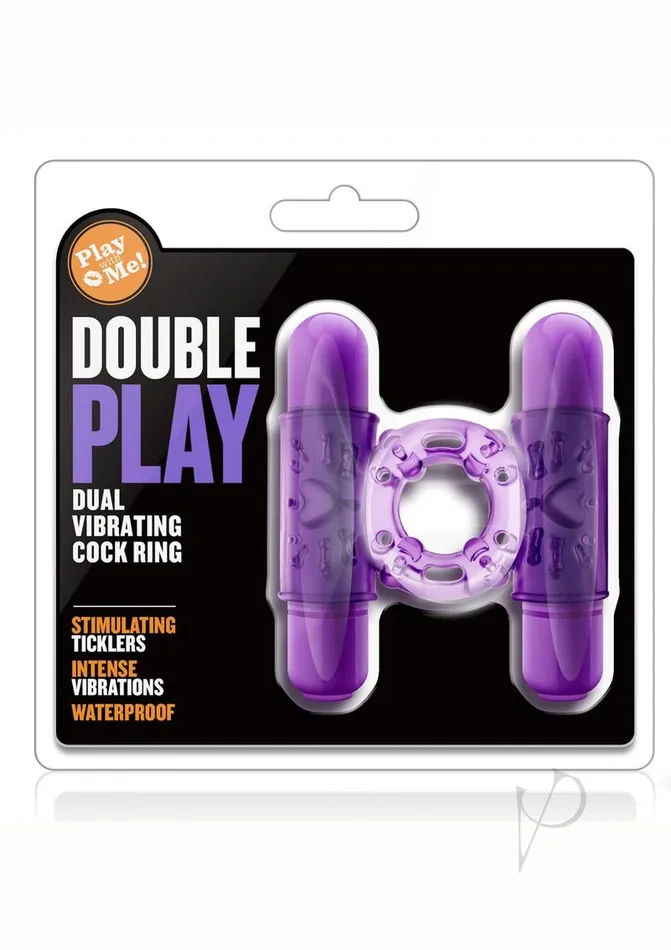 Play with Me Double Play Dual Vibrating Cock Ring Purple Play With Me By Blush Couples Play with Me Double Play Dual Vibrating Cock Ring Purple Play With Me By Blush Couples