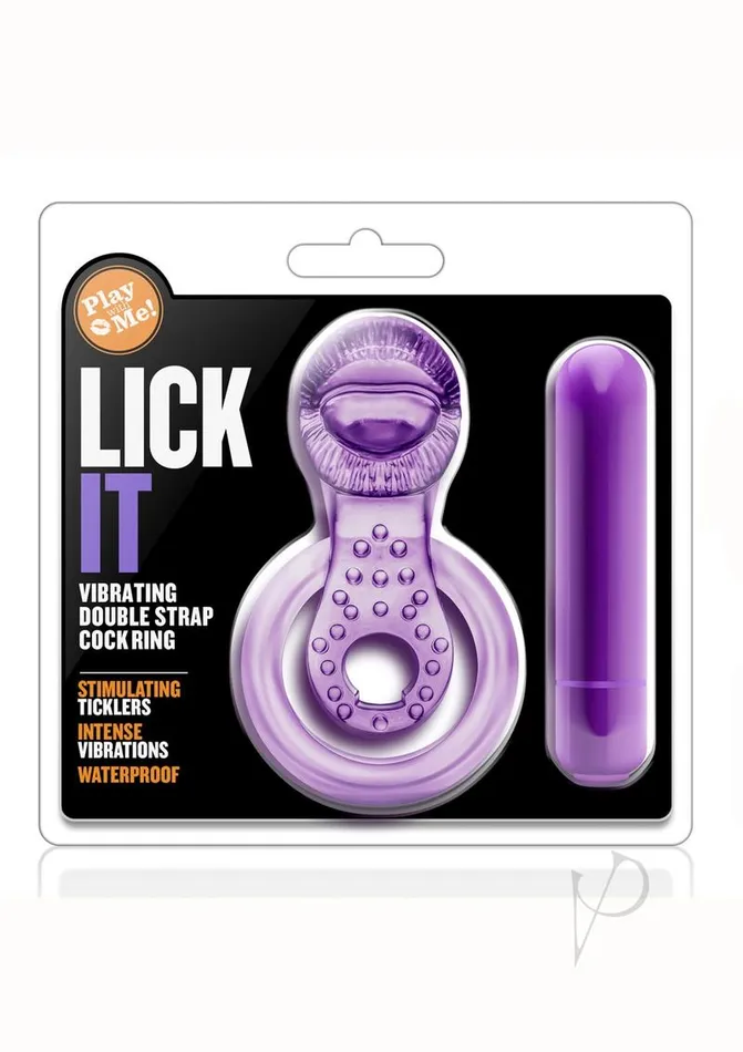 Play with Me Lick It Vibrating Double Strap Cock Ring Purple Play With Me By Blush Couples Play with Me Lick It Vibrating Double Strap Cock Ring Purple Play With Me By Blush Couples