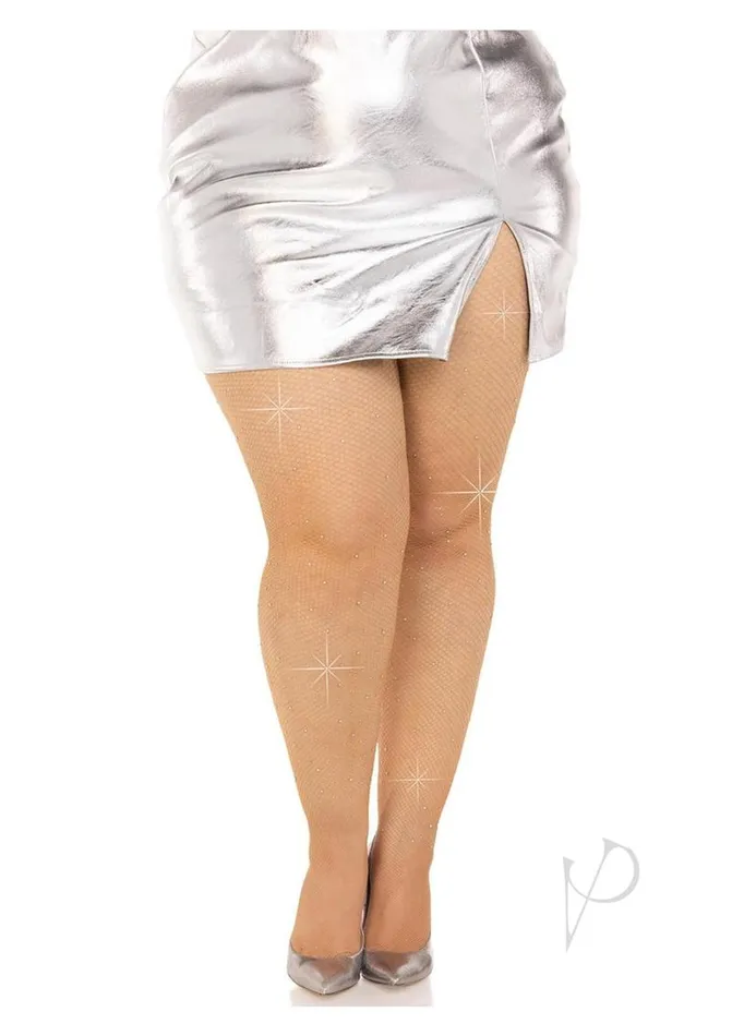 Plus Size Leg Avenue Leg Avenue Fishnet Crystalized Tights with MultiSized Iridescent Rhinestones Plus Size Caramel Plus Size Leg Avenue Leg Avenue Fishnet Crystalized Tights with MultiSized Iridescent Rhinestones Plus Size Caramel