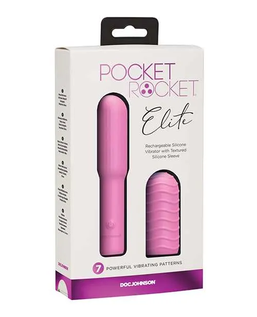 Pocket Rocket Vibrators Pocket Rocket Elite Rechargeable wRemovable Sleeve Pink Pocket Rocket Vibrators Pocket Rocket Elite Rechargeable wRemovable Sleeve Pink