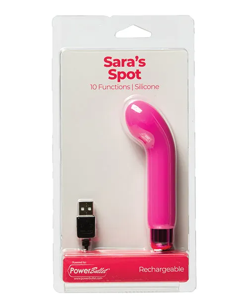 Powerbullet Female Sex Toys PowerBullet Saras Spot 10 Function Rechargeable Silicone Vibrating Bullet Pink