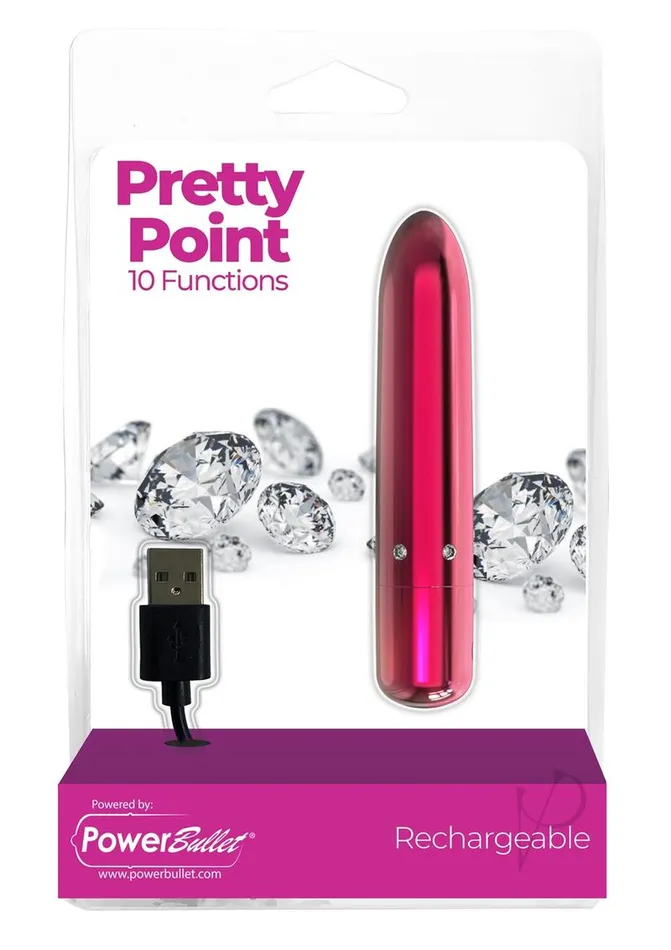 Powerbullet PowerBullet Pretty Point Rechargeable Bullet Vibrator Pink Vibrators Powerbullet PowerBullet Pretty Point Rechargeable Bullet Vibrator Pink Vibrators