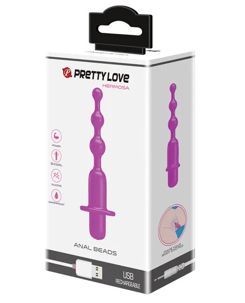 Pretty Love Pretty Love Hermosa Anal Beads Vibrator 12 Function Fuchsia Vibrators