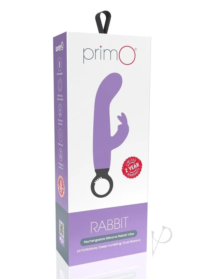 Prim O Female Sex Toys PrimO Rabbit Rechargeable Silicone Vibrator Lavender Prim O Female Sex Toys PrimO Rabbit Rechargeable Silicone Vibrator Lavender