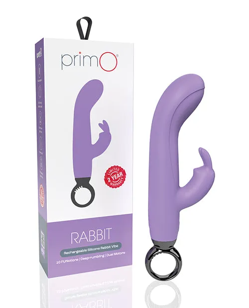 Prim O Female Sex Toys PrimO Rabbit Rechargeable Silicone Vibrator Lavender Prim O Female Sex Toys PrimO Rabbit Rechargeable Silicone Vibrator Lavender