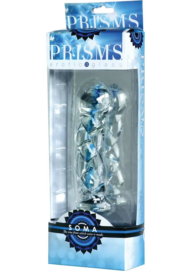 Prisms Soma Twisted Glass 575in Dildo Clear Prisms Dildos