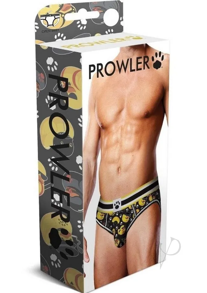 Prowler Anal Prowler BDSM Rubber Ducks Open Brief Medium BlackYellow