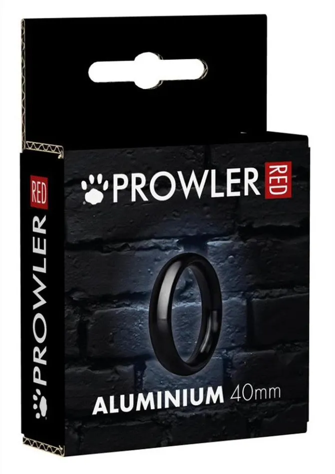 Prowler RED Aluminum Cock Ring 40mm Black Prowler Red Male Sex Toys