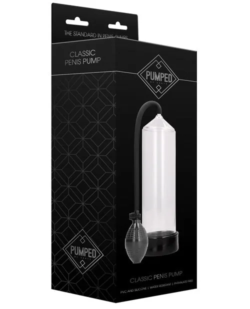 Pumped Male Sex Toys Pumped By Shots Classic Penis Pump Clear