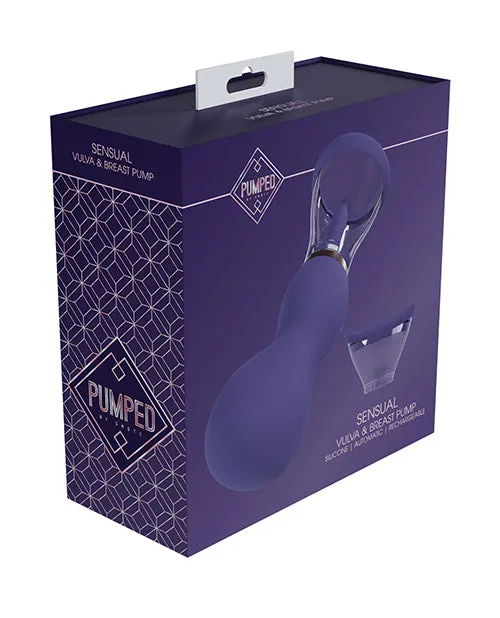 Pumped Sensual Automatic 13 Speed Silicone Rechargeable Vulva and Breast Pump Purple Pumped Vibrators Pumped Sensual Automatic 13 Speed Silicone Rechargeable Vulva and Breast Pump Purple Pumped Vibrators