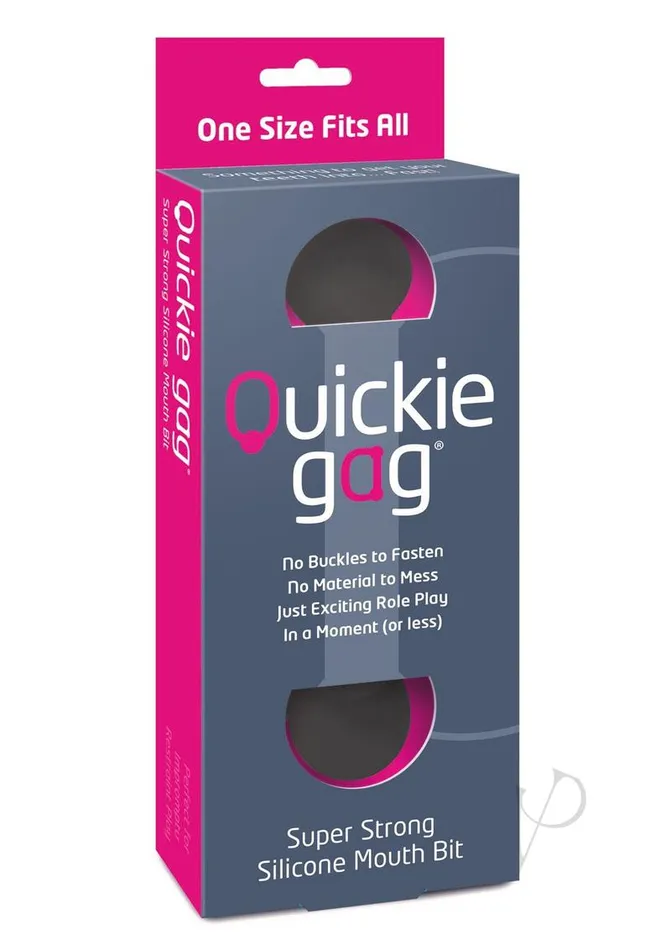 Quickie Gag Silicone Mouth Bit Black Quickie Anal