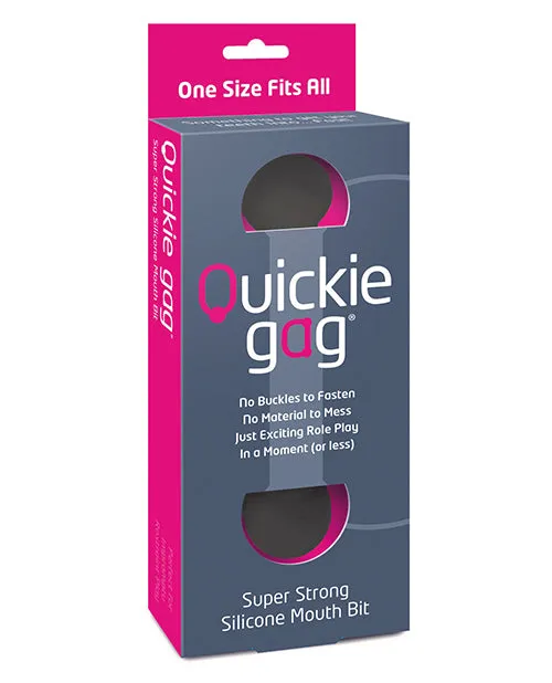 Quickie Gag Silicone Mouth Bit Black Quickie Anal
