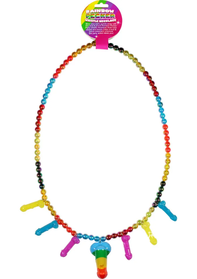 Rainbow Anal Rainbow Pecker Whistle Necklace