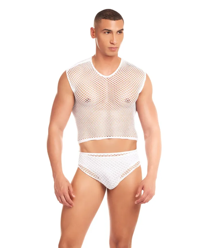 Rainbow Party Anal Rainbow Party Net Flex Large Mesh 3 pc Set White LXL