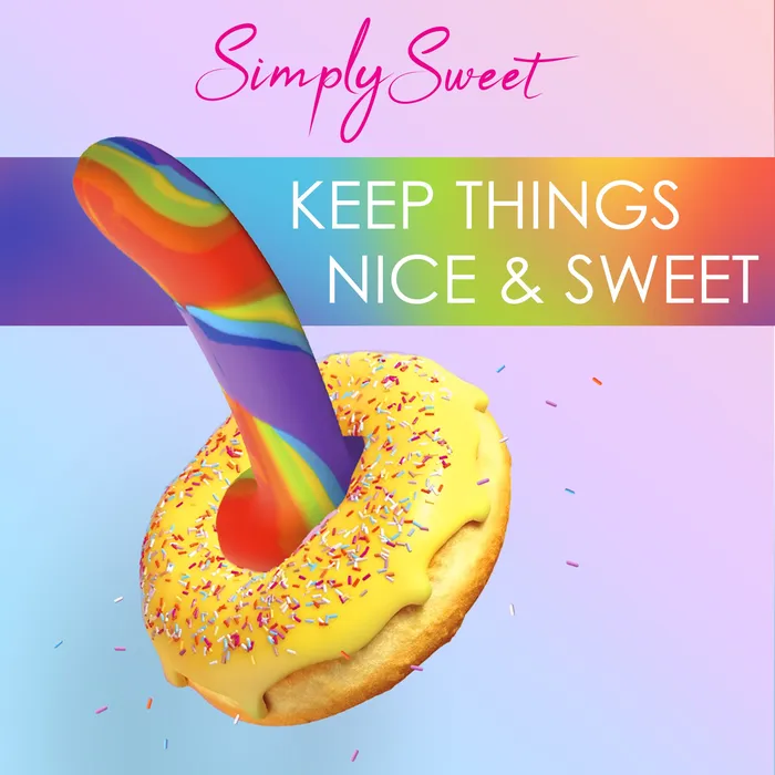 Rainbow Silicone Dildo Curve Toys Dildos