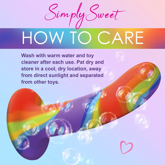 Rainbow Silicone Dildo Curve Toys Dildos