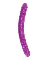 Real Rock Dildos RealRock Double Dong Glow in the Dark Dildo 15in Purple