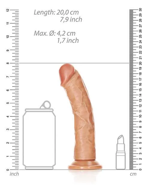 Real Rock Female Sex Toys RealRock Curved Realistic Dildo with Suction Cup 7in Caramel Real Rock Female Sex Toys RealRock Curved Realistic Dildo with Suction Cup 7in Caramel
