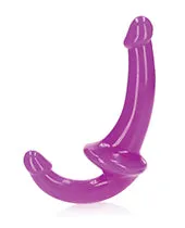Real Rock Female Sex Toys RealRock Strapless StrapOn Glow in the Dark Dildo 6in Purple