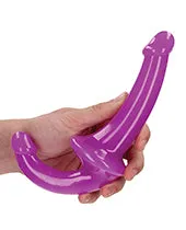 Real Rock Female Sex Toys RealRock Strapless StrapOn Glow in the Dark Dildo 6in Purple