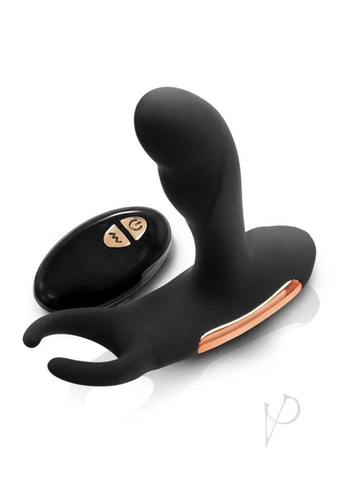 Renegade Anal Renegade Sphinx Rechargeable Silicone Warming Prostate Massager with Remote Control Black