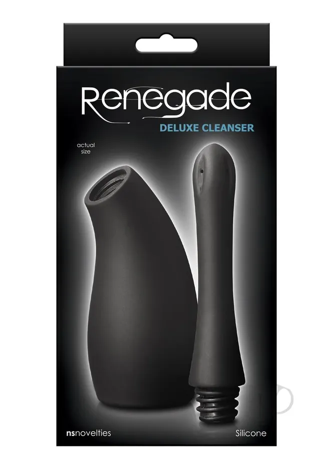 Renegade Deluxe Cleanser Silicone Anal Douche Black Renegade Anal