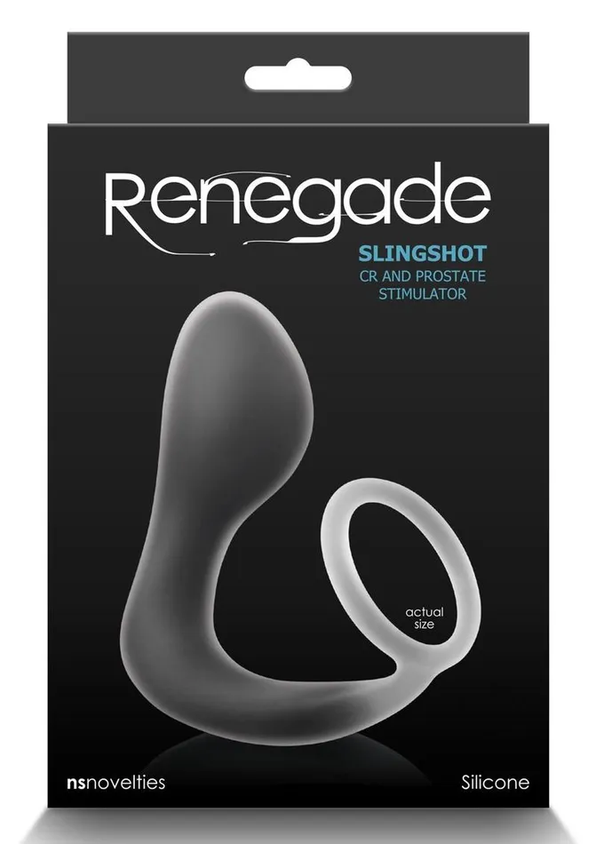 Renegade Renegade Slingshot Silicone Cock Ring and Prostate Plug Black Male Sex Toys Renegade Renegade Slingshot Silicone Cock Ring and Prostate Plug Black Male Sex Toys