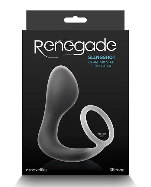 Renegade Renegade Slingshot Silicone Cock Ring and Prostate Plug Black Male Sex Toys Renegade Renegade Slingshot Silicone Cock Ring and Prostate Plug Black Male Sex Toys