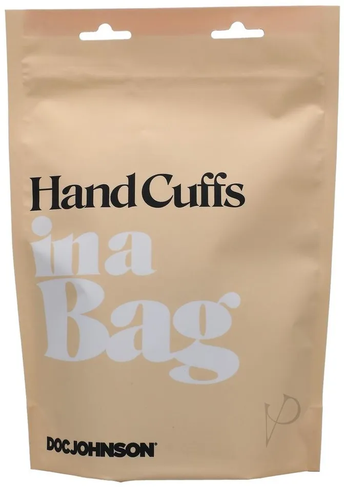 Restraints In A Bag In a Bag Vegan Leather Handcuffs Black