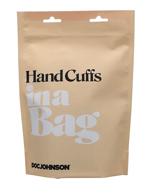 Restraints In A Bag In a Bag Vegan Leather Handcuffs Black