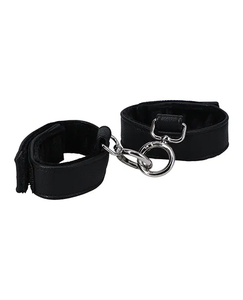 Restraints In A Bag In a Bag Vegan Leather Handcuffs Black