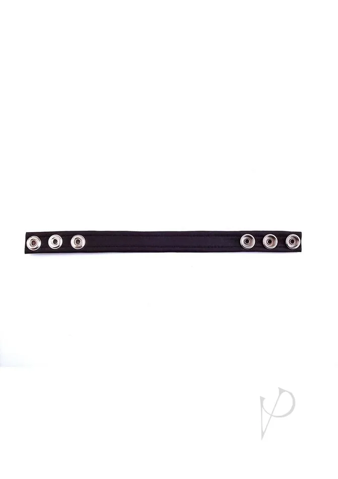 Restraints Rouge Rouge Leather Adjustable Cock Strap Black and Yellow