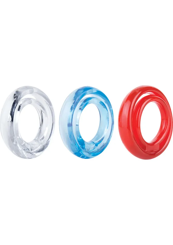 Ring O RingO 2 Cock Ring with Ball Sling Assorted Colors 18 each per box Male Sex Toys