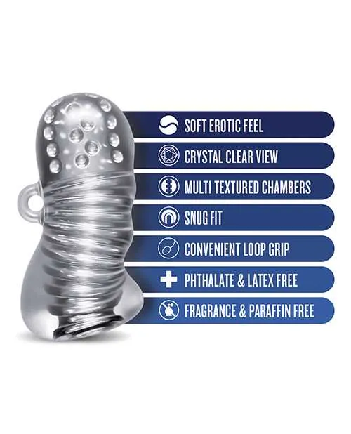 Rize Male Sex Toys Rize Squeezy Dual End Masturbator Clear