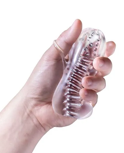 Rize Male Sex Toys Rize Squeezy Dual End Masturbator Clear