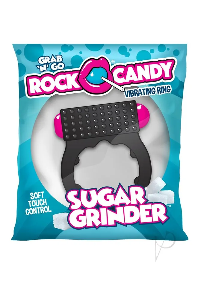 Rock Candy Toys Couples Rock Candy Sugar Grinder Vibrating Cock Ring Black