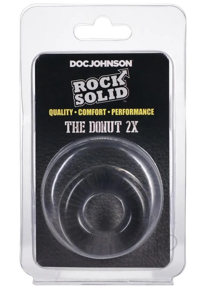 Rock Solid Male Sex Toys Rock Solid The 2X Donut Cock Ring Clear