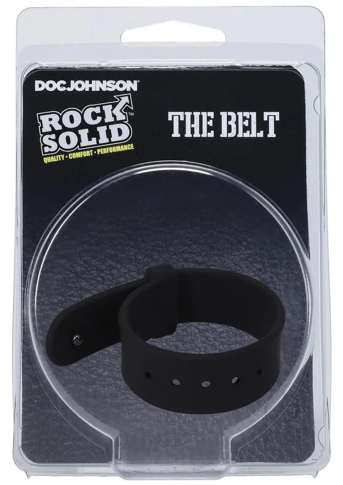Rock Solid The Belt Adjustable Silicone Cock Ring Black Rock Solid Male Sex Toys Rock Solid The Belt Adjustable Silicone Cock Ring Black Rock Solid Male Sex Toys