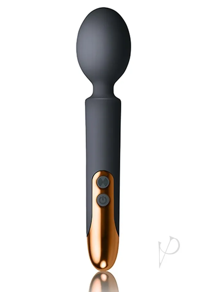Rocks Off Female Sex Toys Oriel Rechargeable Silicone Wand Massager Black