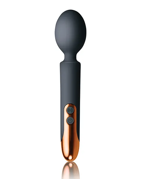 Rocks Off Female Sex Toys Oriel Rechargeable Silicone Wand Massager Black