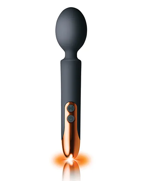 Rocks Off Female Sex Toys Oriel Rechargeable Silicone Wand Massager Black
