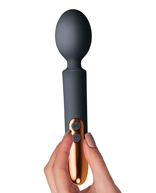 Rocks Off Female Sex Toys Oriel Rechargeable Silicone Wand Massager Black
