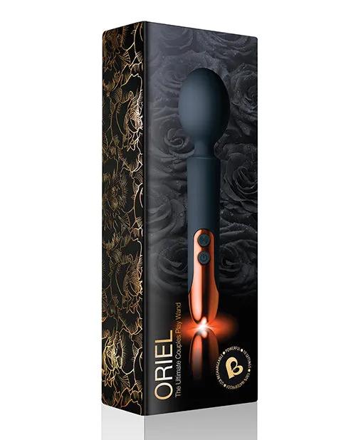 Rocks Off Female Sex Toys Oriel Rechargeable Silicone Wand Massager Black