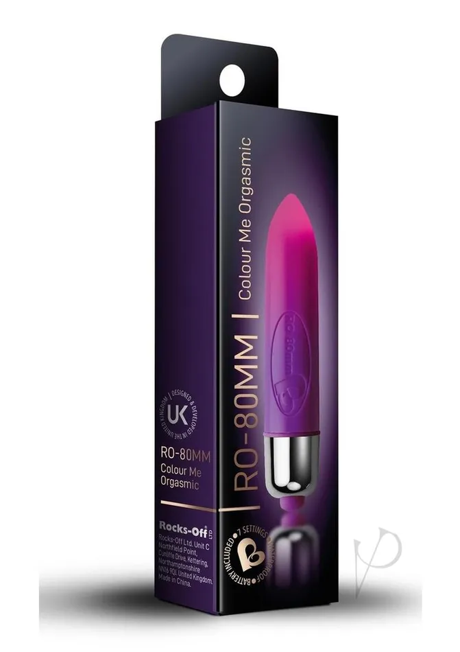 Rocks Off Vibrators RO 80mm Color Me Orgasmic Bullet Vibrator Purple